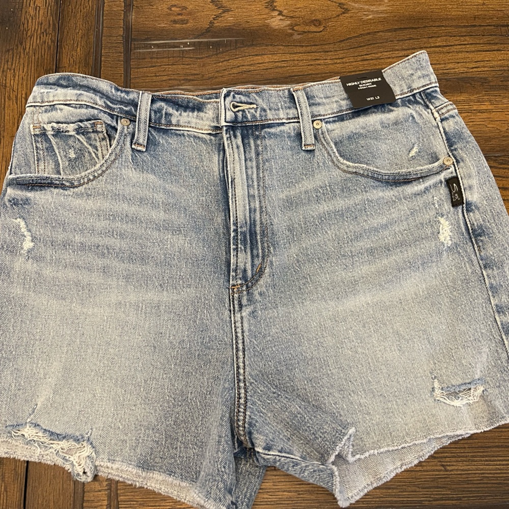 Silver High Rise Shorts New w/tags